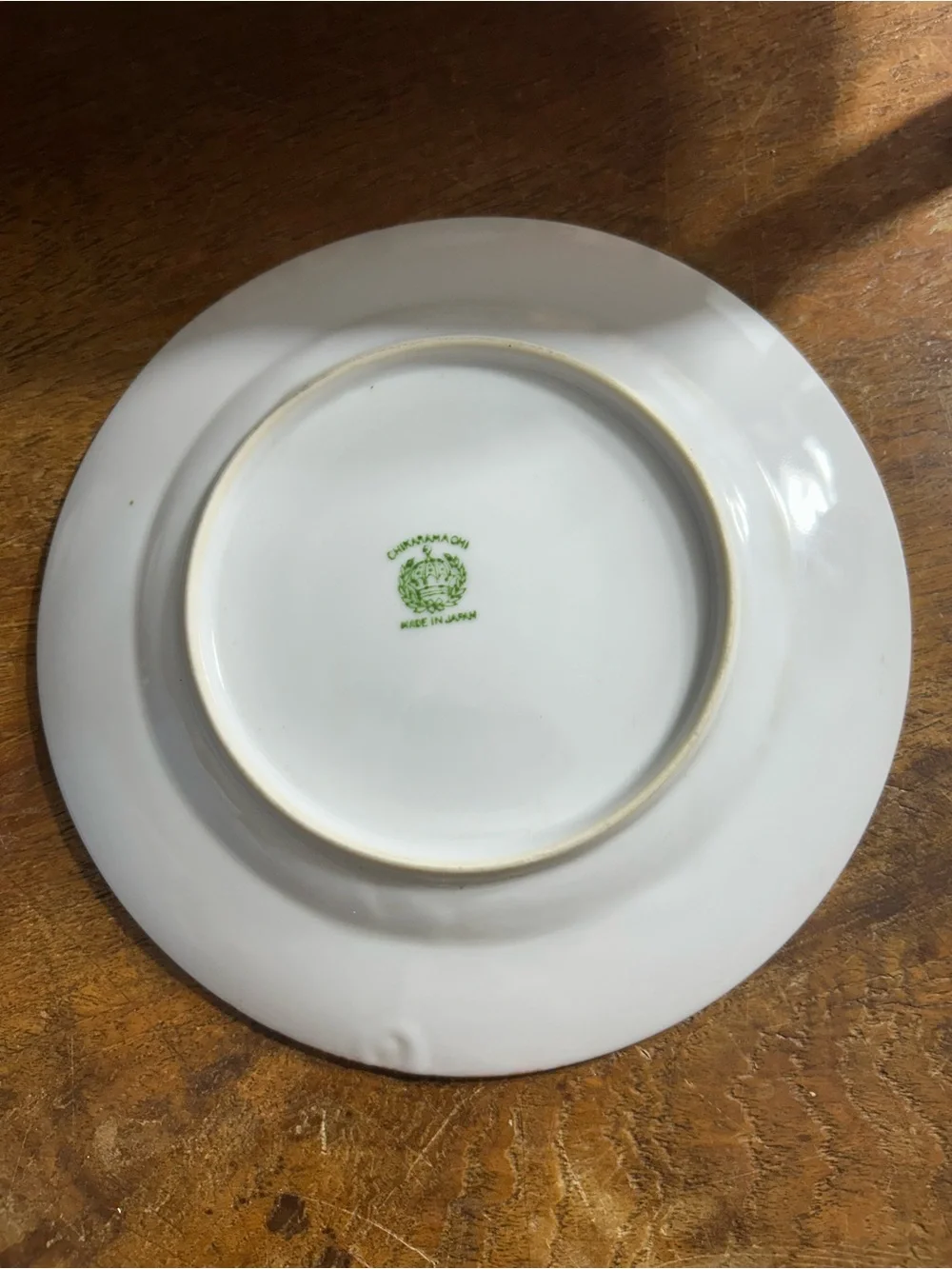 Chikatamachi Hand-Painted Floral Ceramic Dessert Plates - Orange Trim (Set of 4)